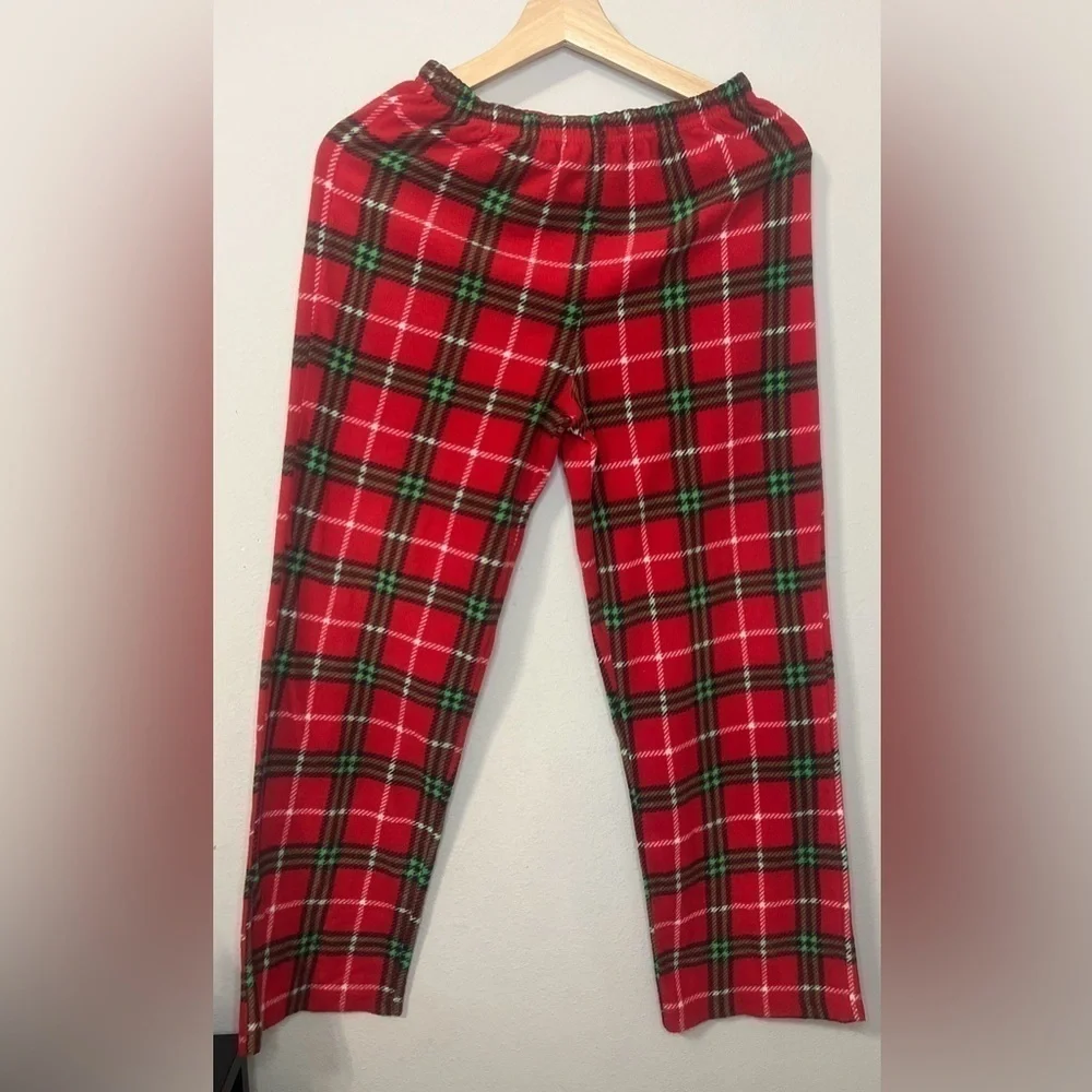 Flannel Red plaid pajamas pants Size L